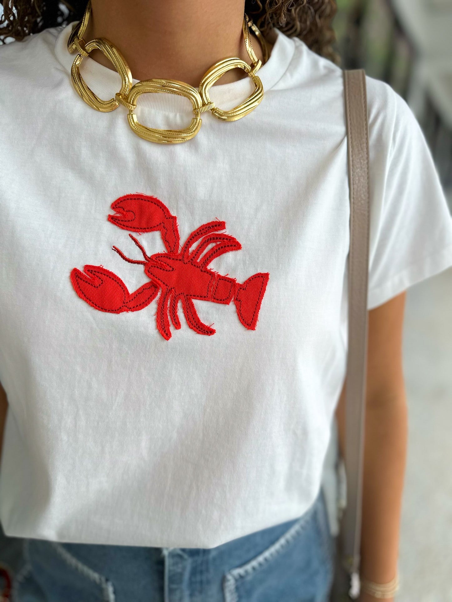 Lobster Cutie - off white/red