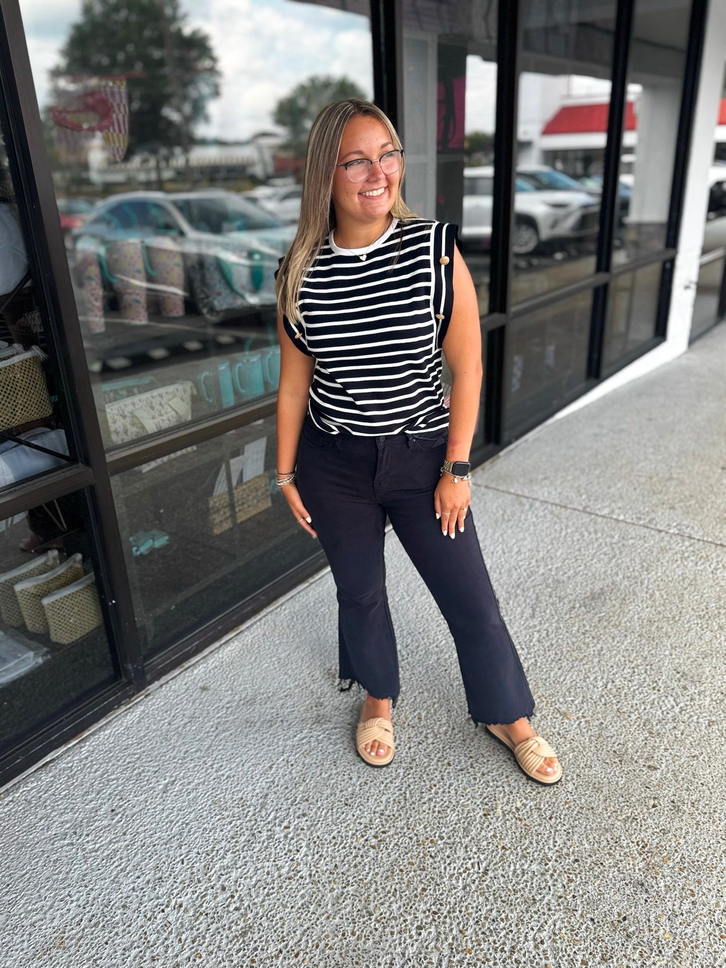 Stripe Knit Sleeveless