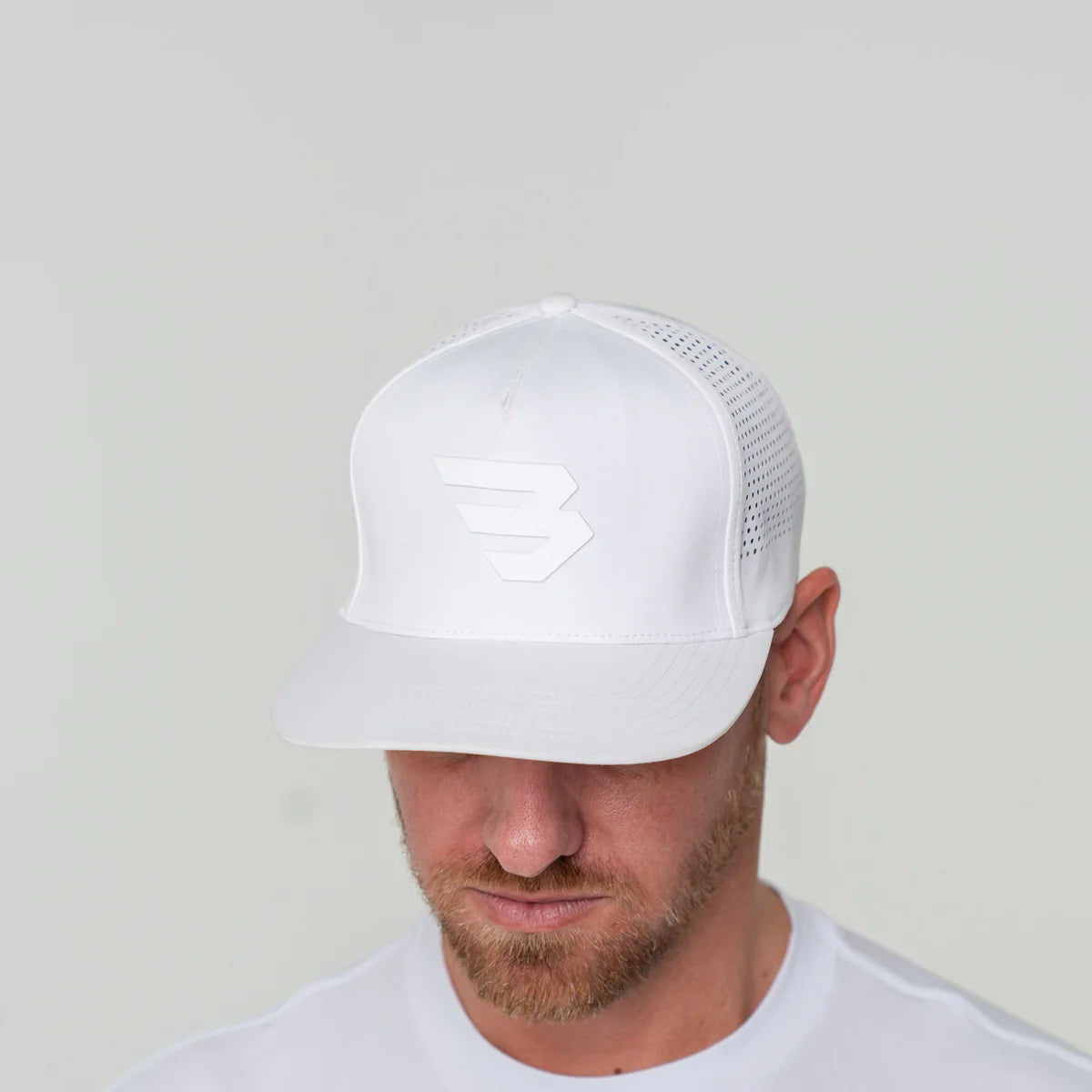 ALL white Flying B Logo Performance Cap