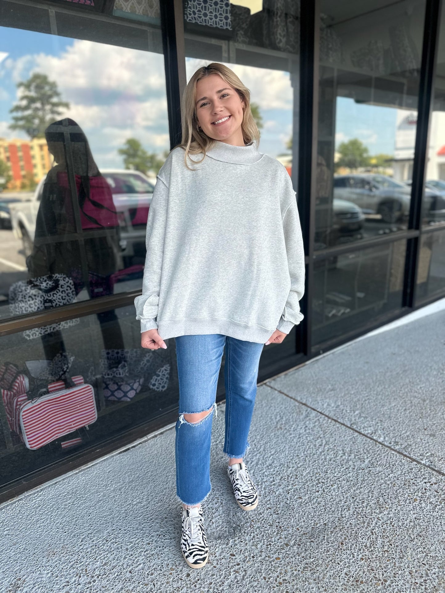 PLAIN Reversible Mockneck-Heather Grey