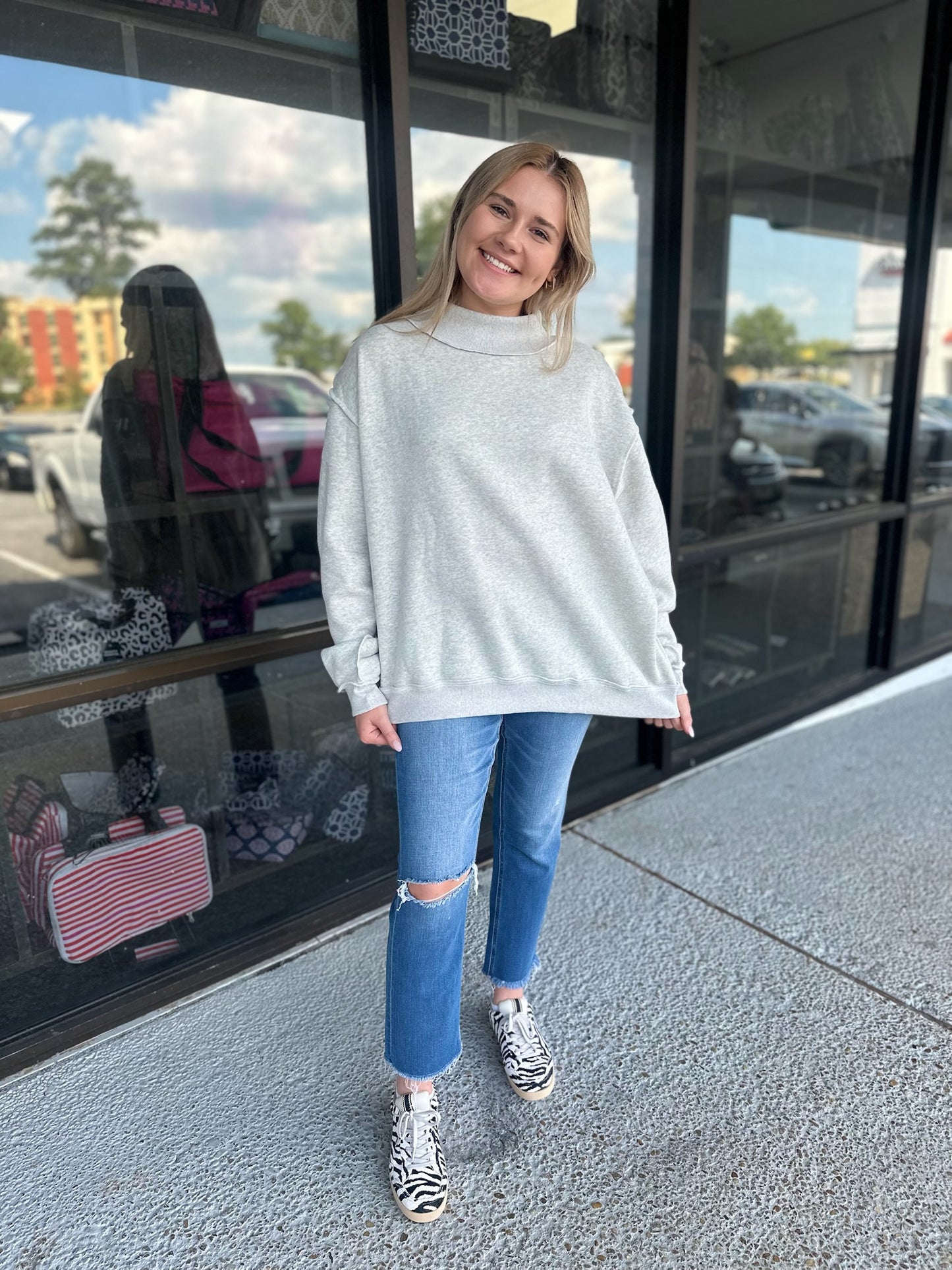 PLAIN Reversible Mockneck-Heather Grey