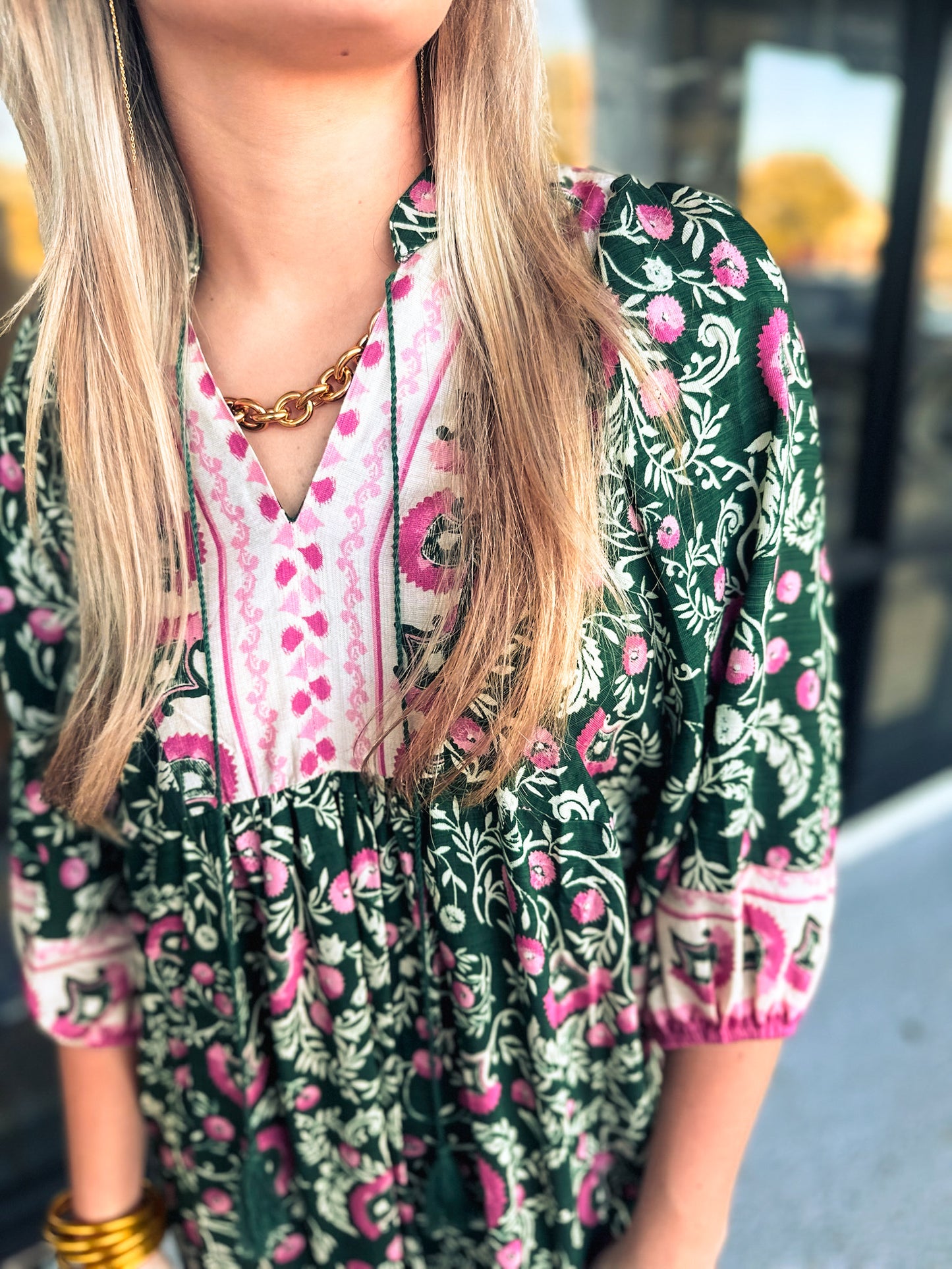 Fall Into Me Midi-Green Mix