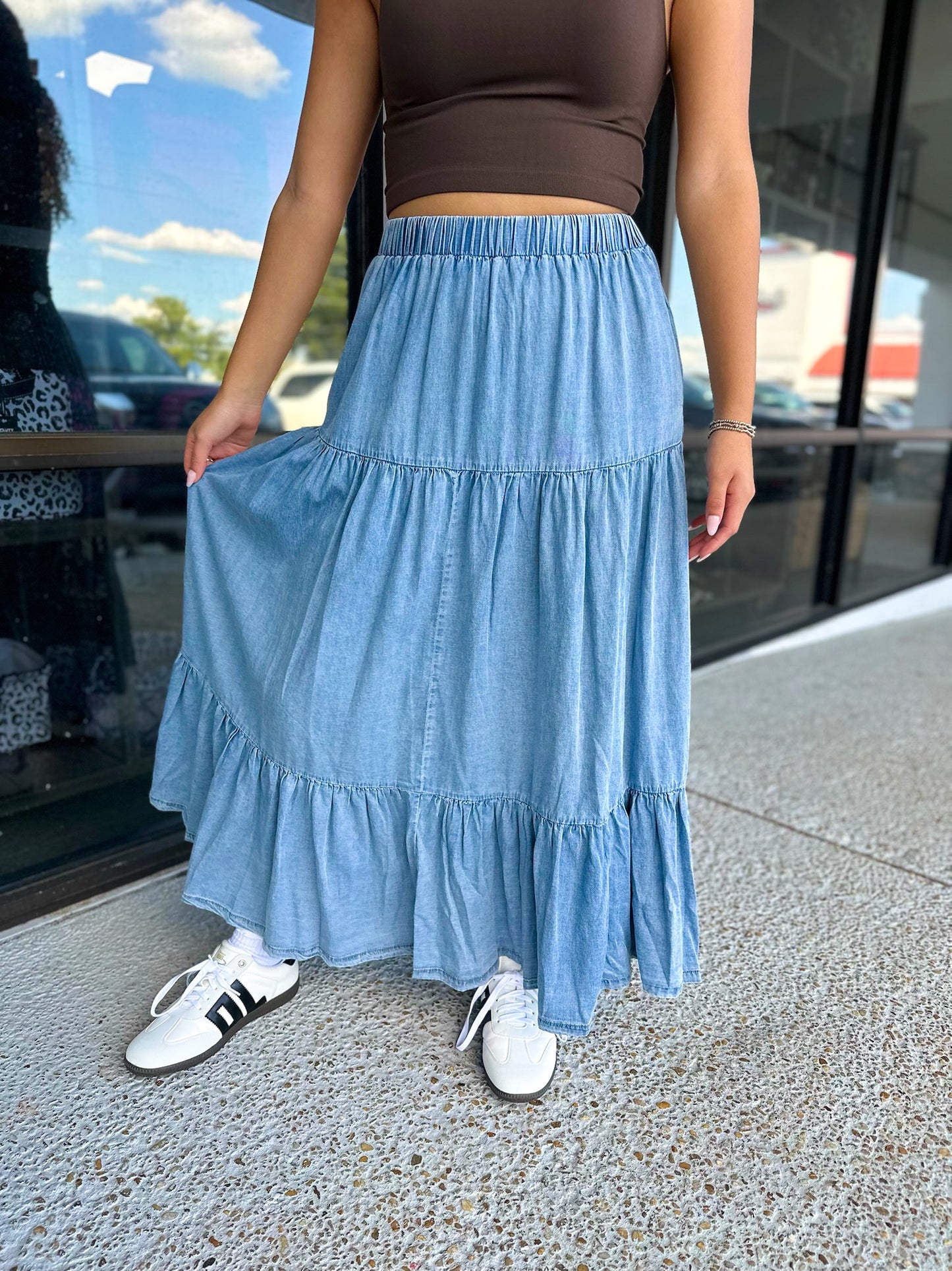 Denim Darlin’ Maxi Skirt