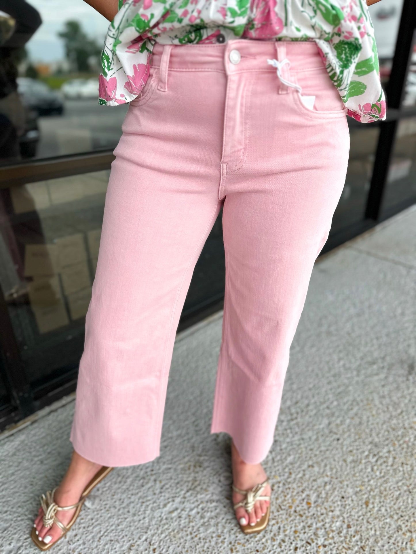 Pale Lilac Crop Flares