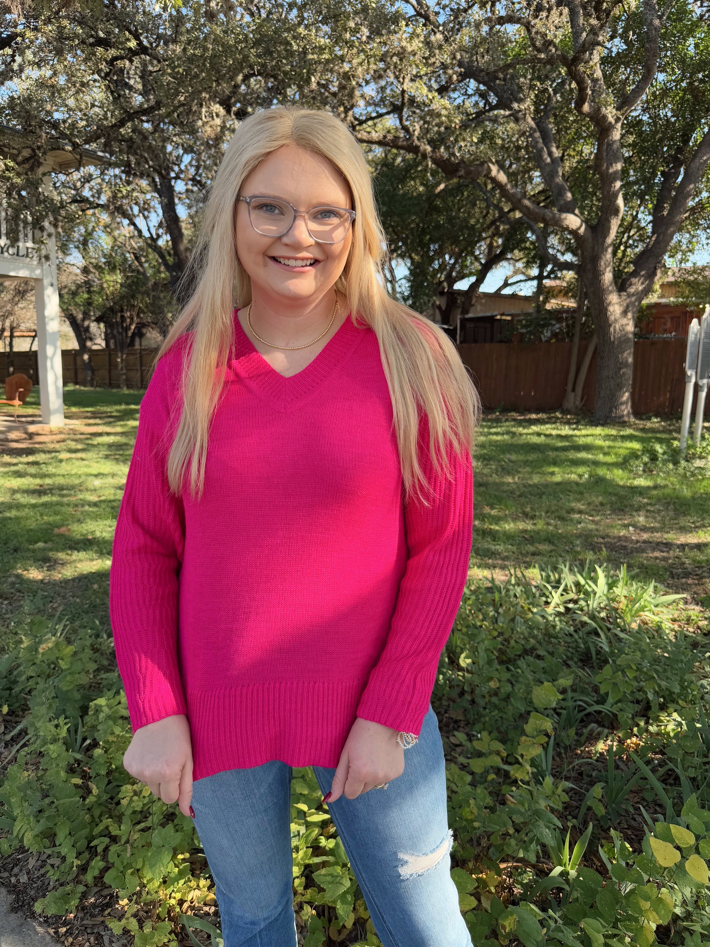 Out of the Ordinary Top- Magenta