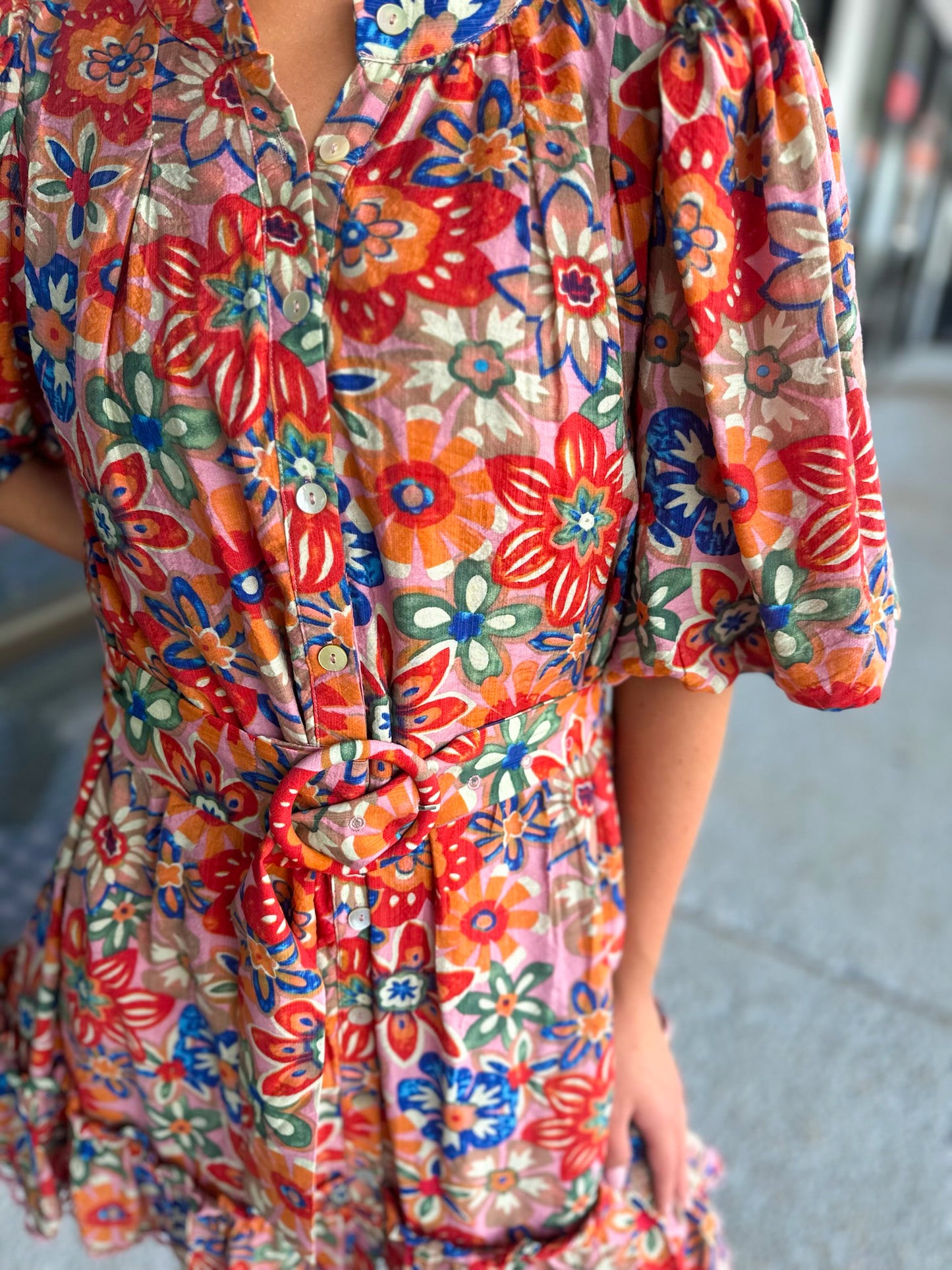 Jillian Dress - mauve multi