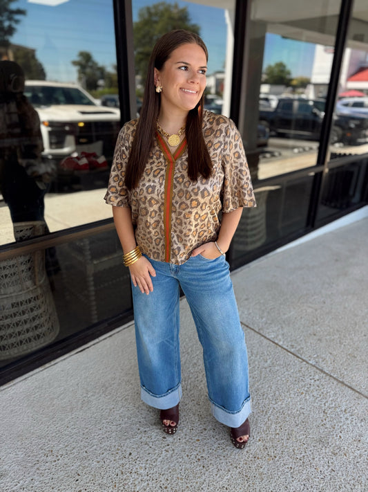 Melanie Top - brown metallic