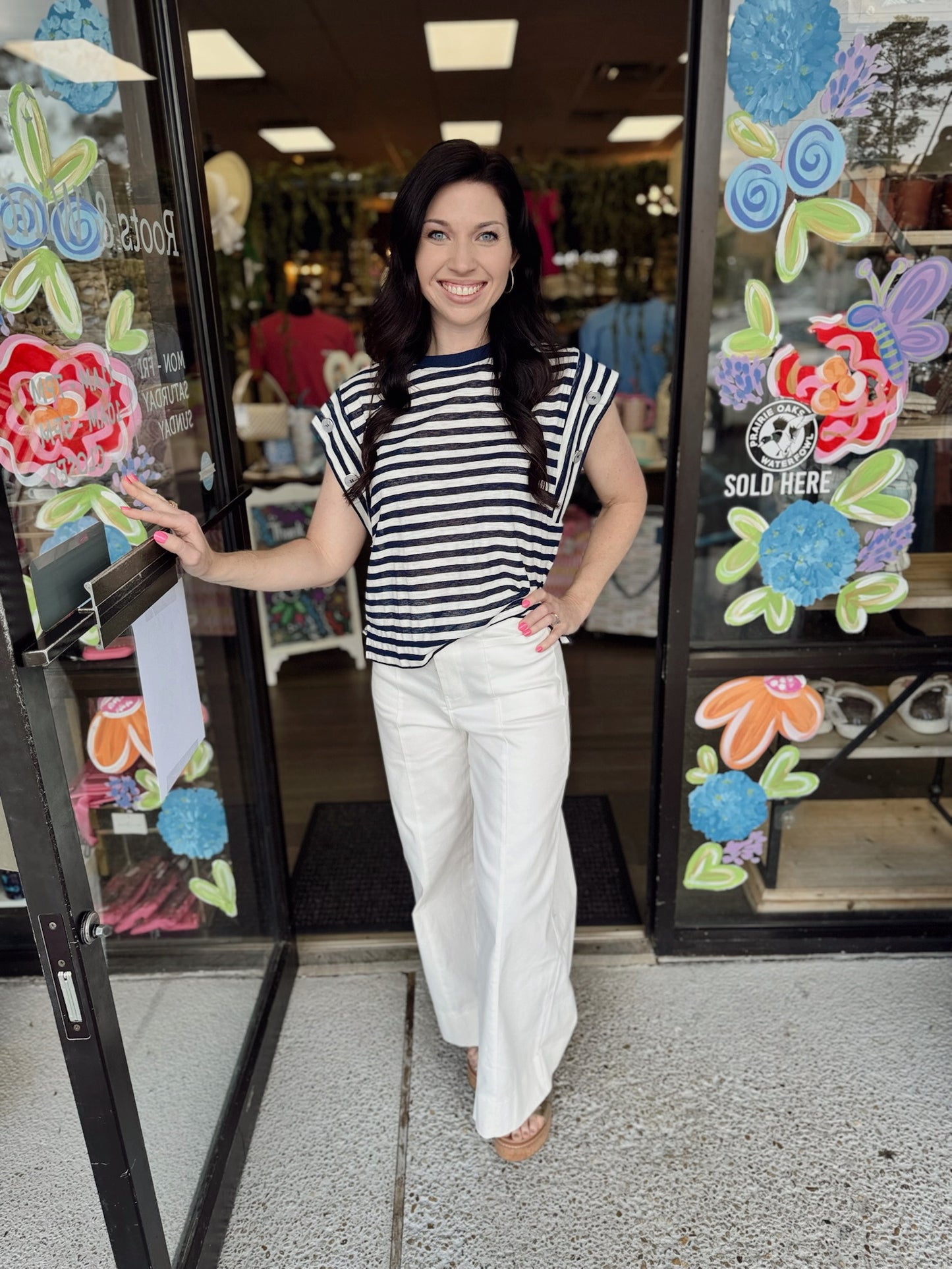 Nautical Kiss Top - Navy