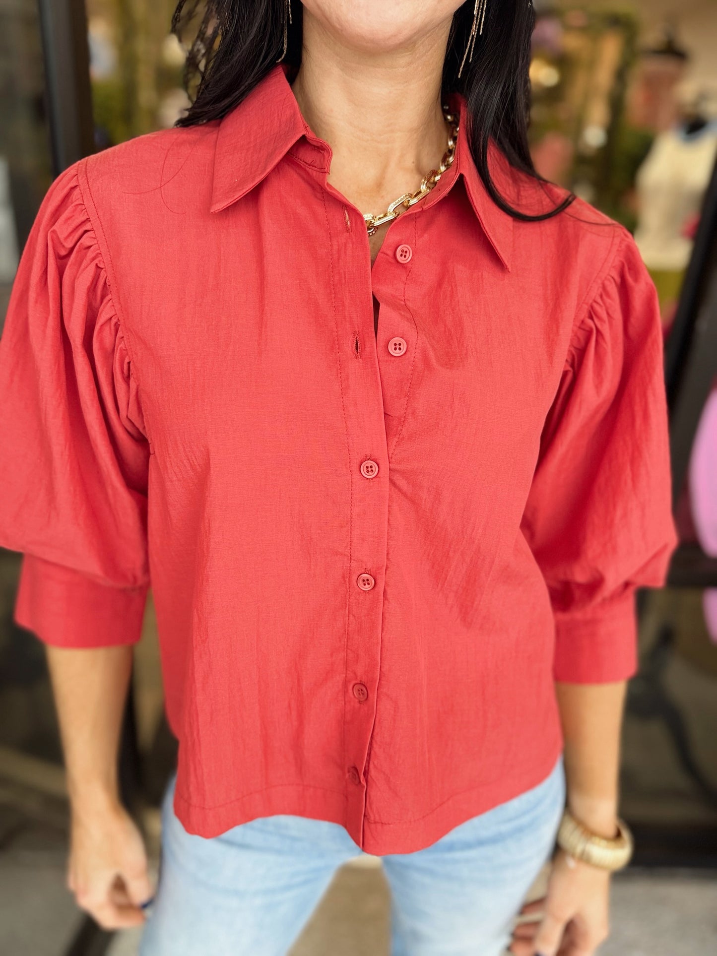 Solid Babe Top - tomato