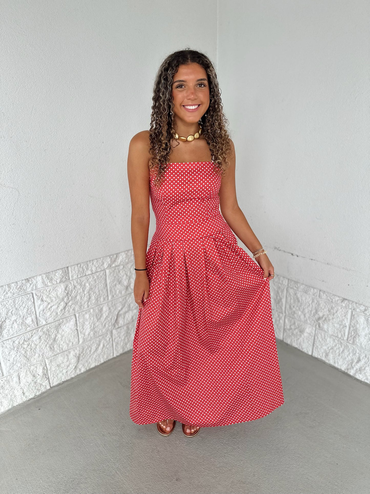 polka cutie set - red