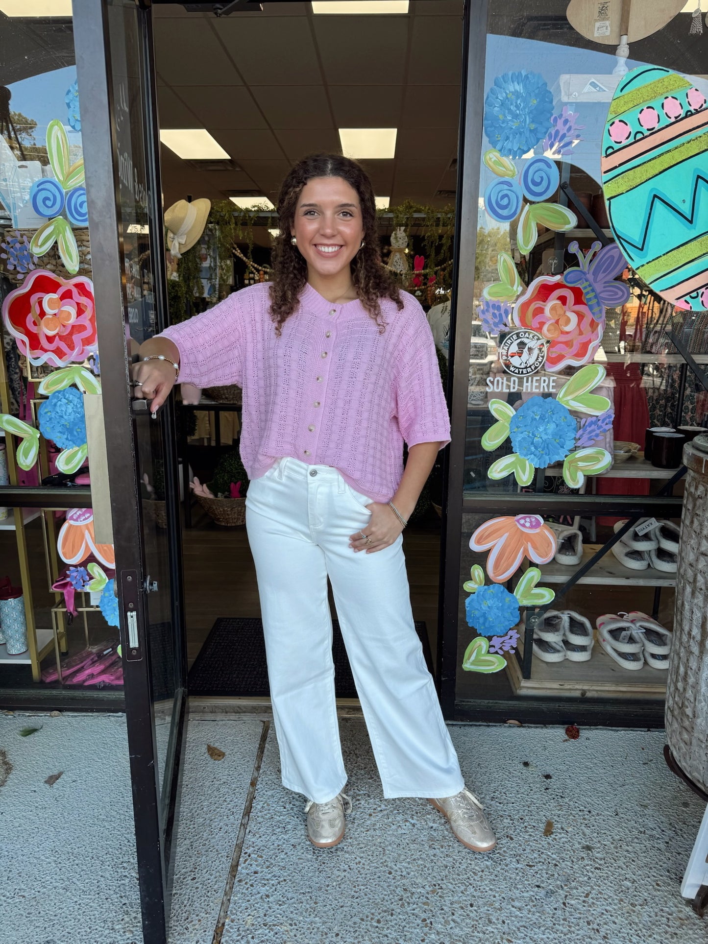 Textured Button up- Ballet