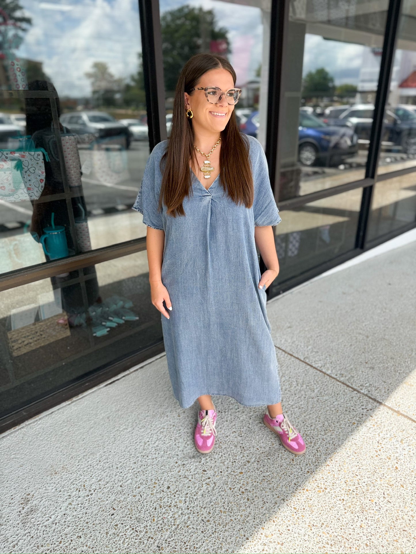 Jessie Girl Dress - Medium Wash
