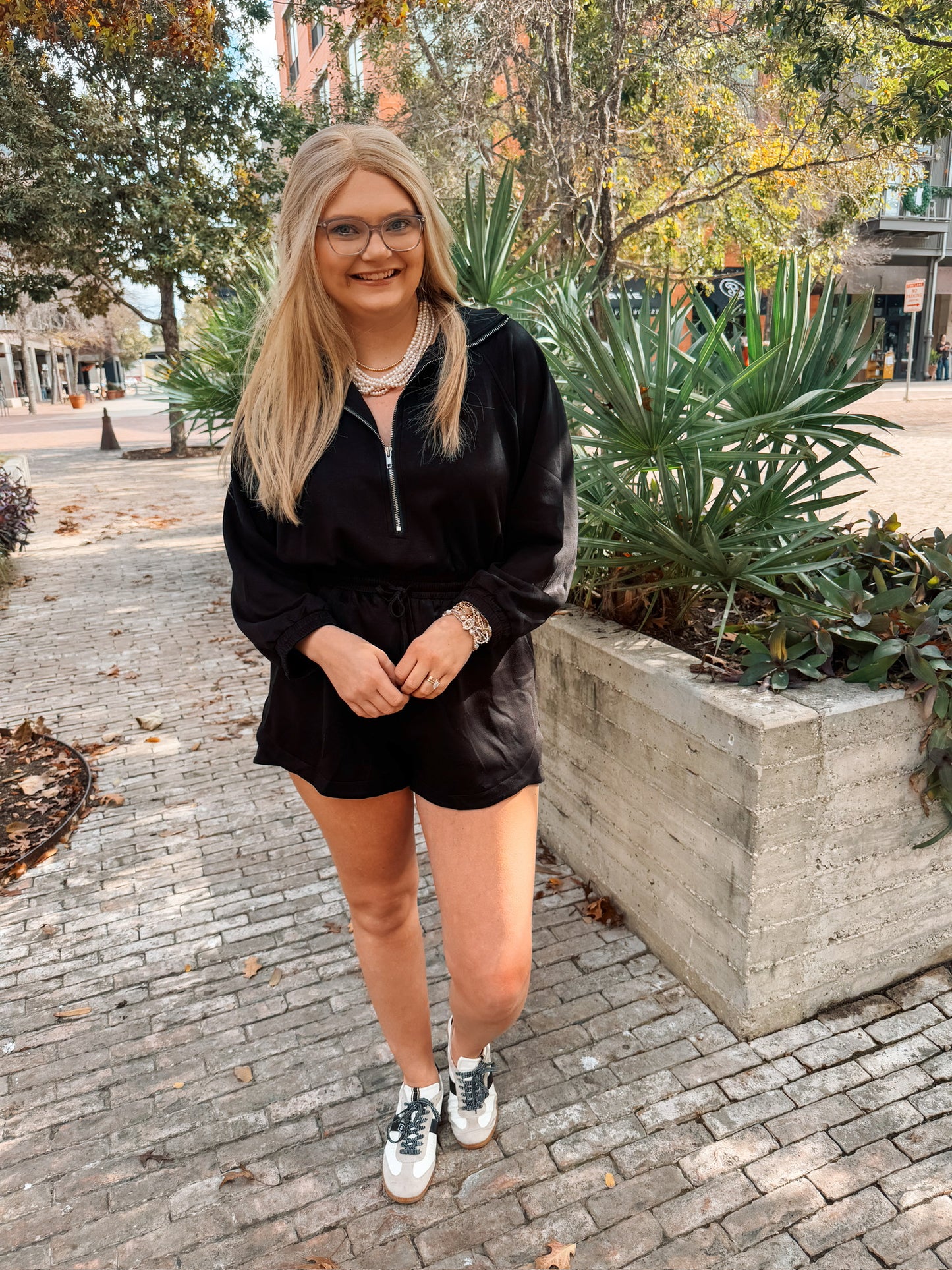 Warm + Cozy Romper- Black