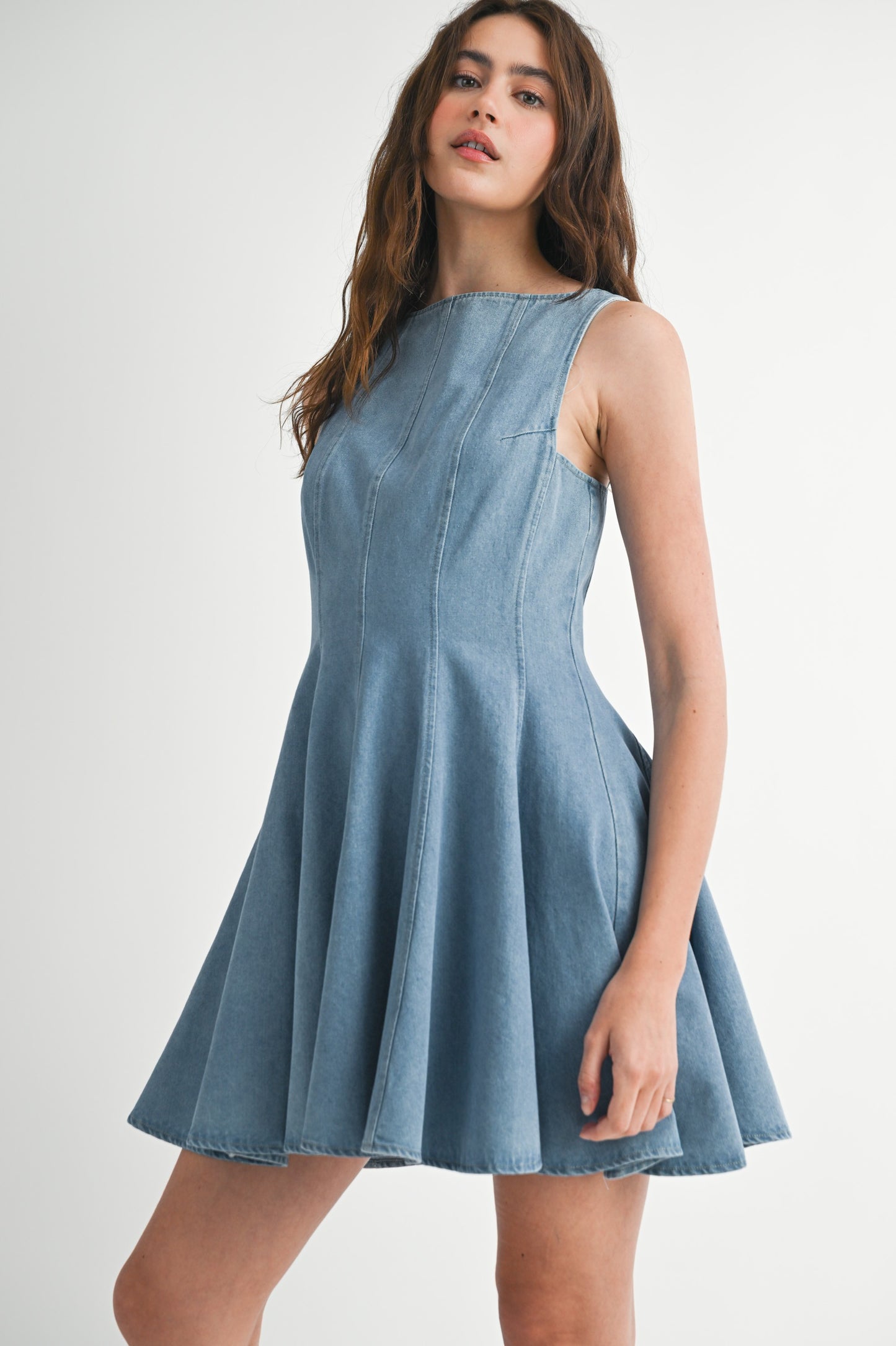Here I Come Denim Mini
