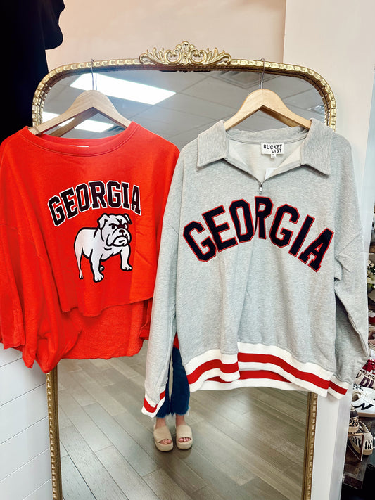 Georgia Stripe Sweatshirt
