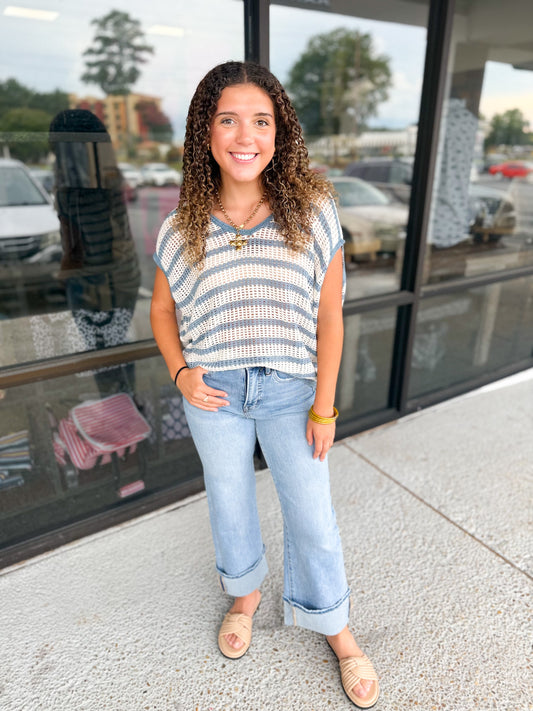 Oversized V Neck Sweater Top