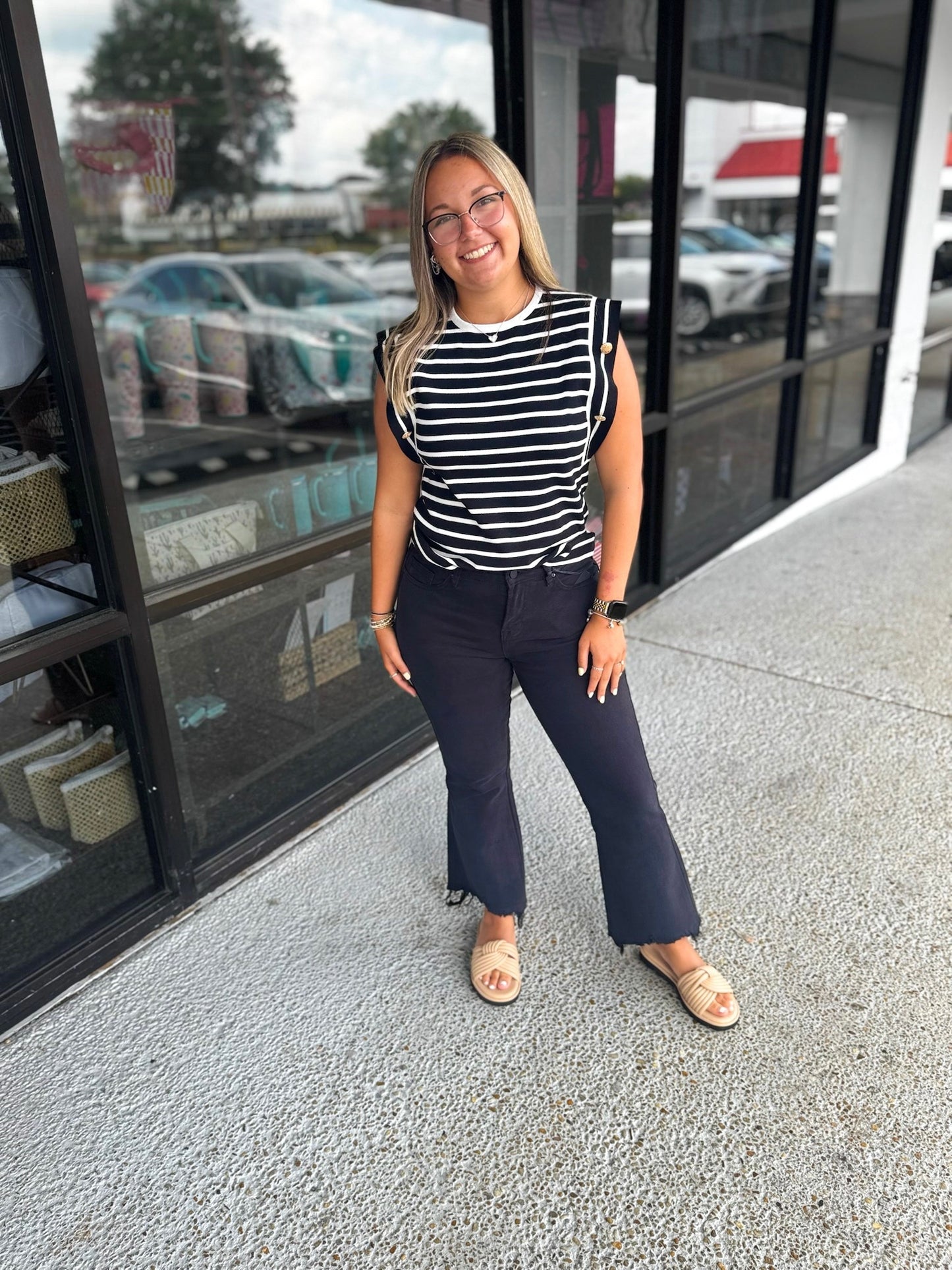 Stripe Knit Sleeveless