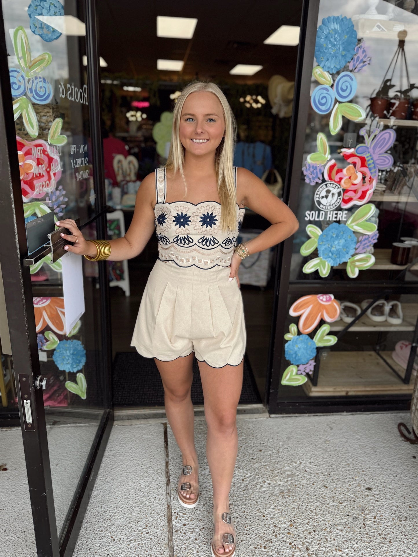 Kylee Dreams Romper-Light Taupe