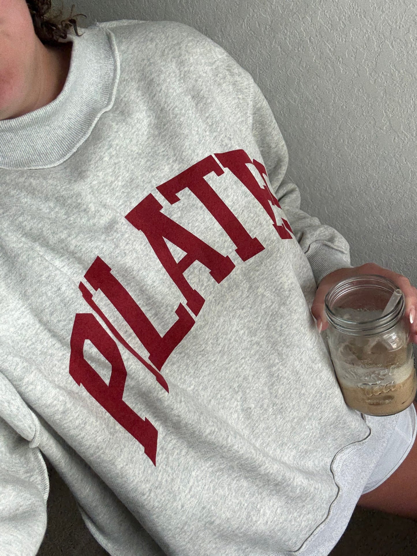 PILATES/YOGA Reversible Mockneck-Heather Grey