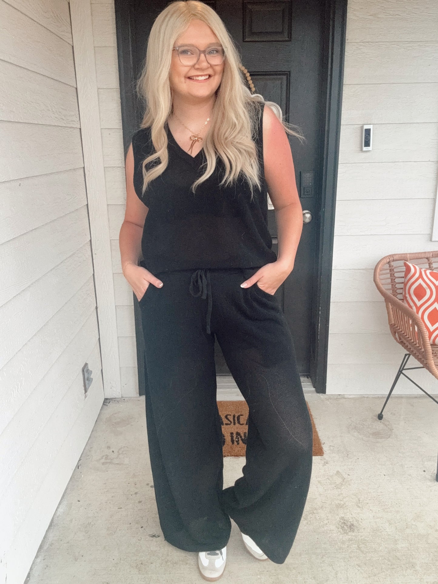 Luxeknit Pant Set - Black