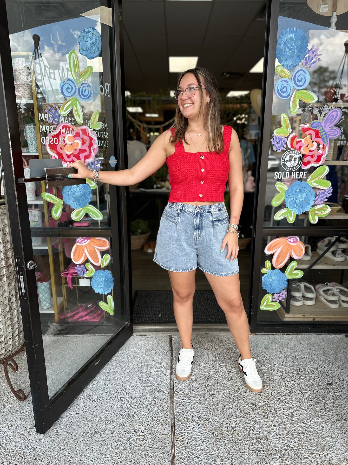 Raw Edge Hem Denim Shorts
