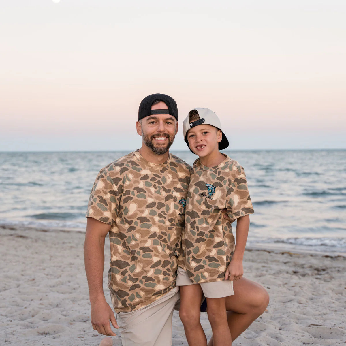 Pintail camo jumping trout Pocket Tee