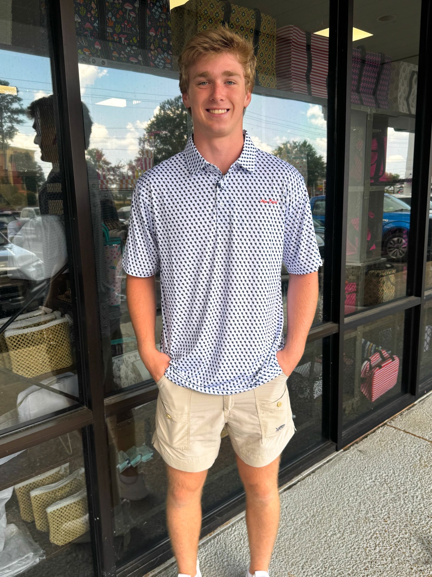 Auburn War Eagle Printed Performance Polo