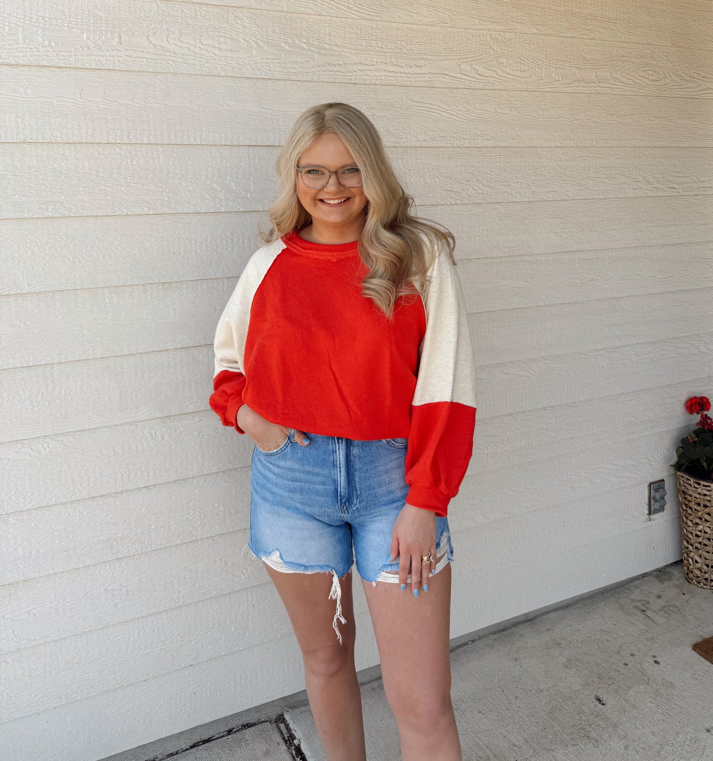 Look Over Here Top - Red Mix