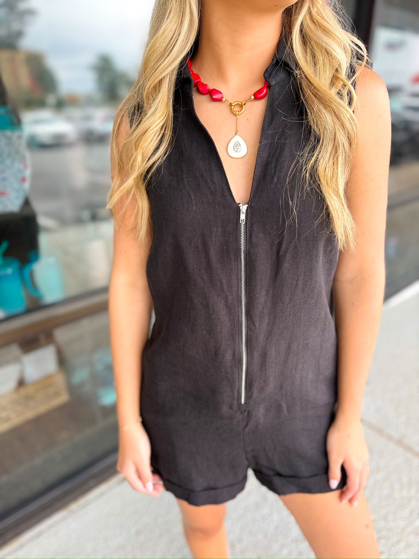 Haisley Zip Up Romper