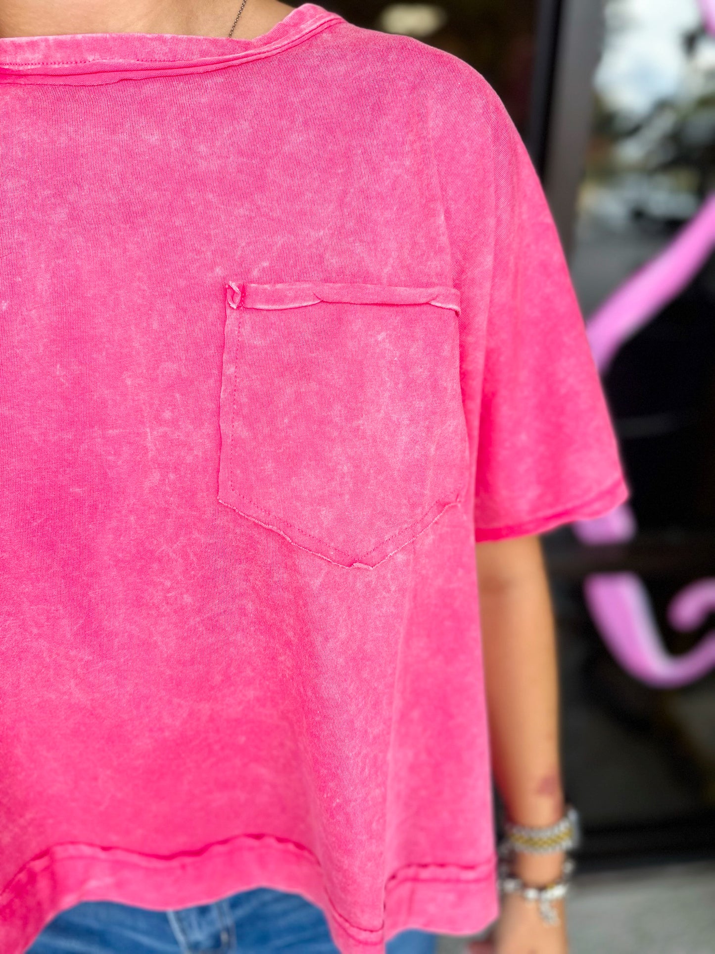 Acid Cutie Top - hot pink