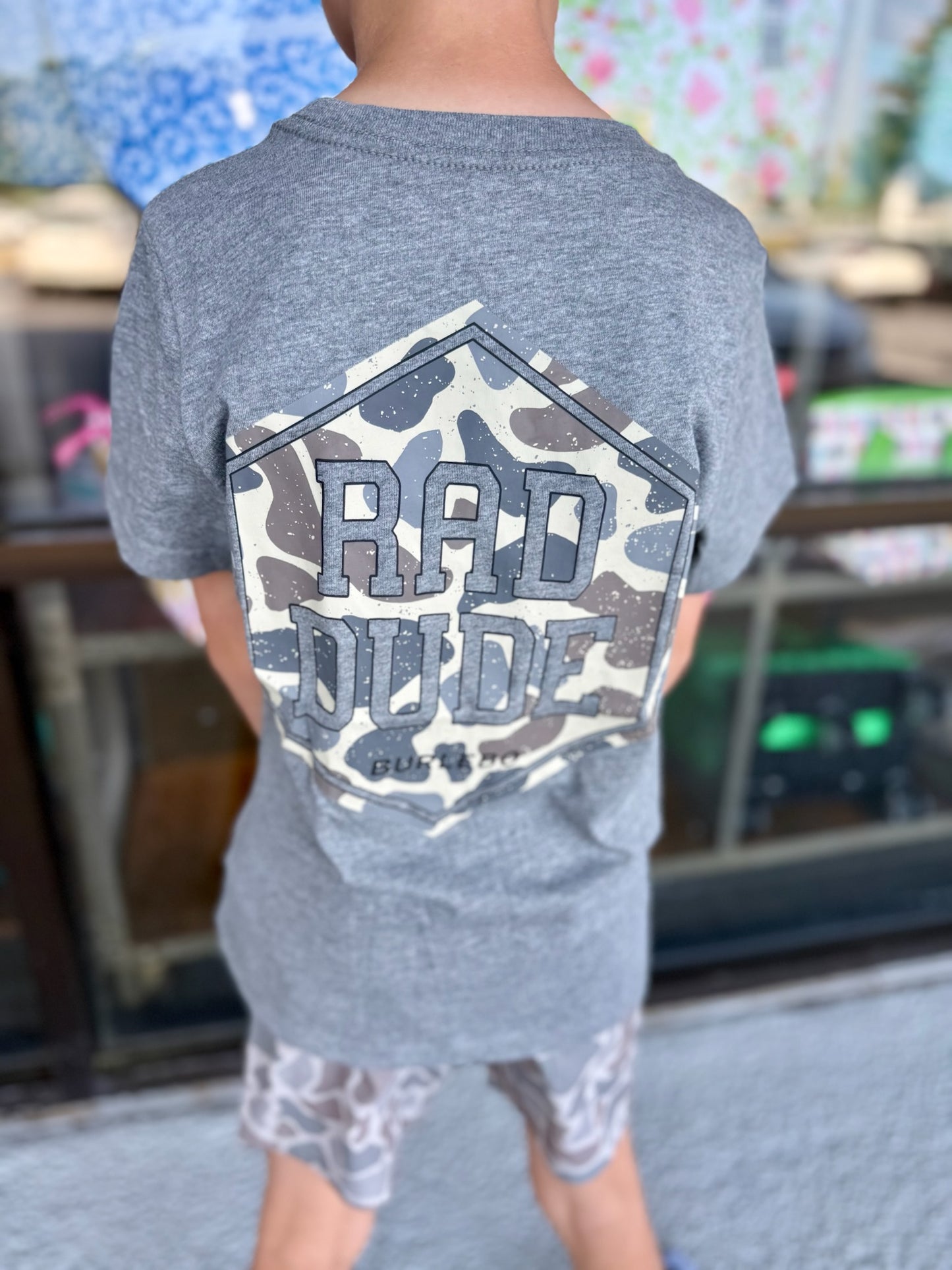 YOUTH rad dude deer camo tee