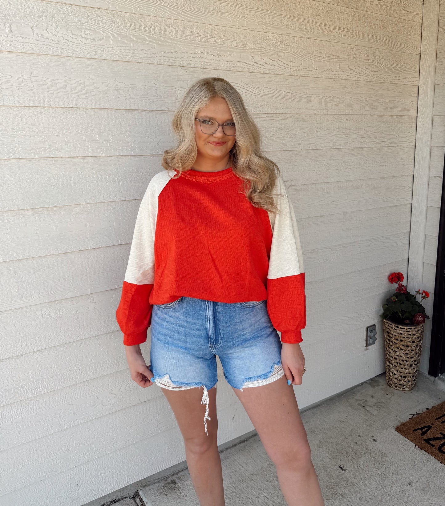 Look Over Here Top - Red Mix