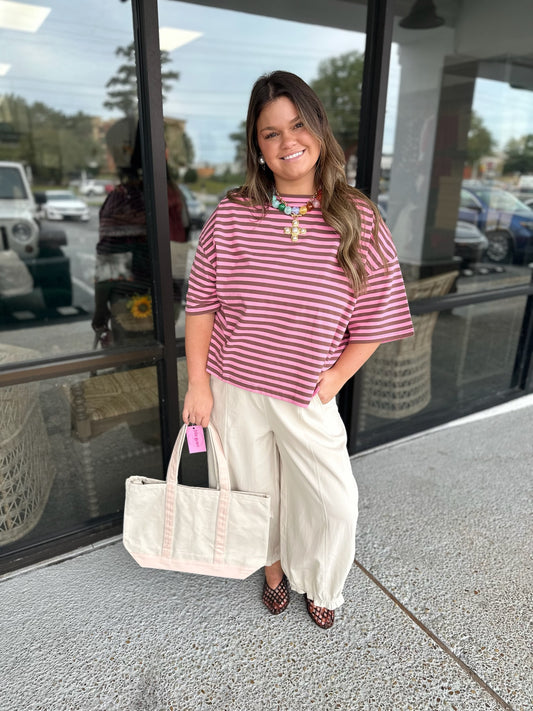 Oversized Boyfriend Tee - chocolate