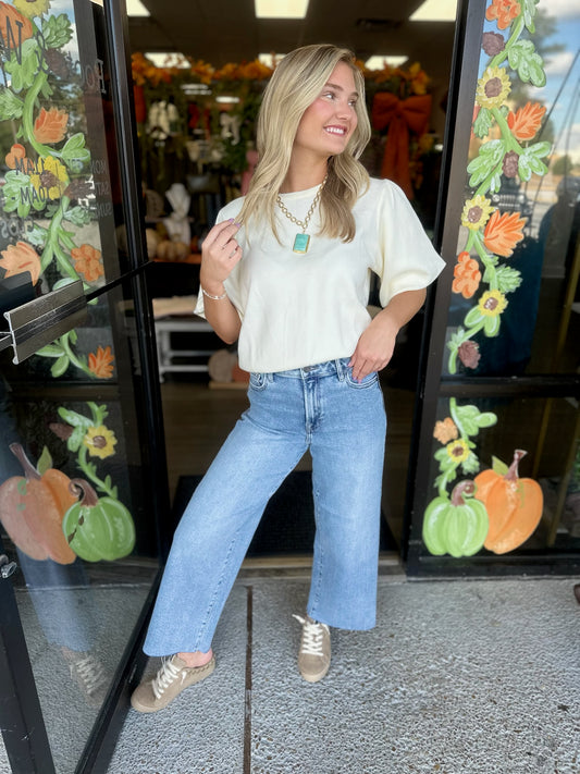 Bubble Baby Top - cream