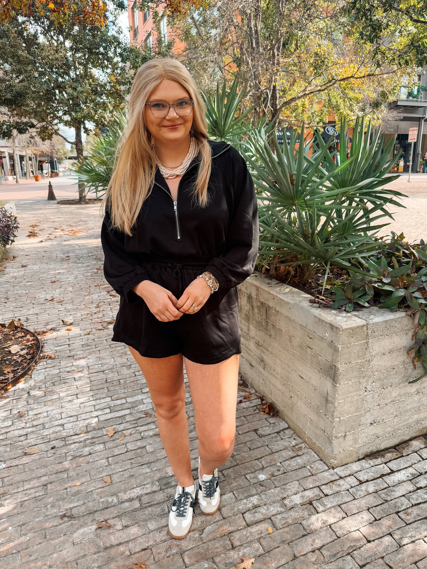 Warm + Cozy Romper- Black