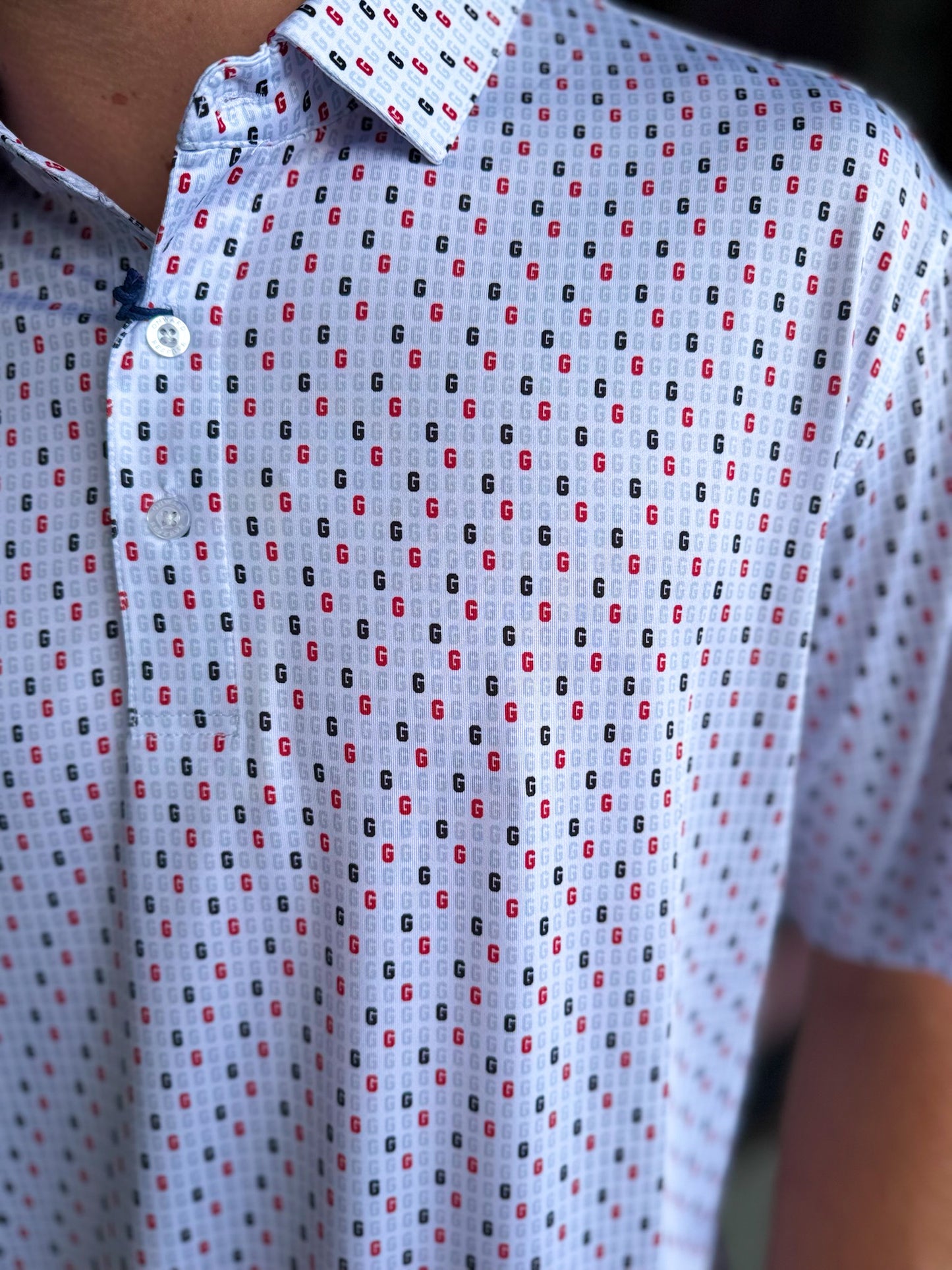 Vintage G Tossed Printed Performance Polo
