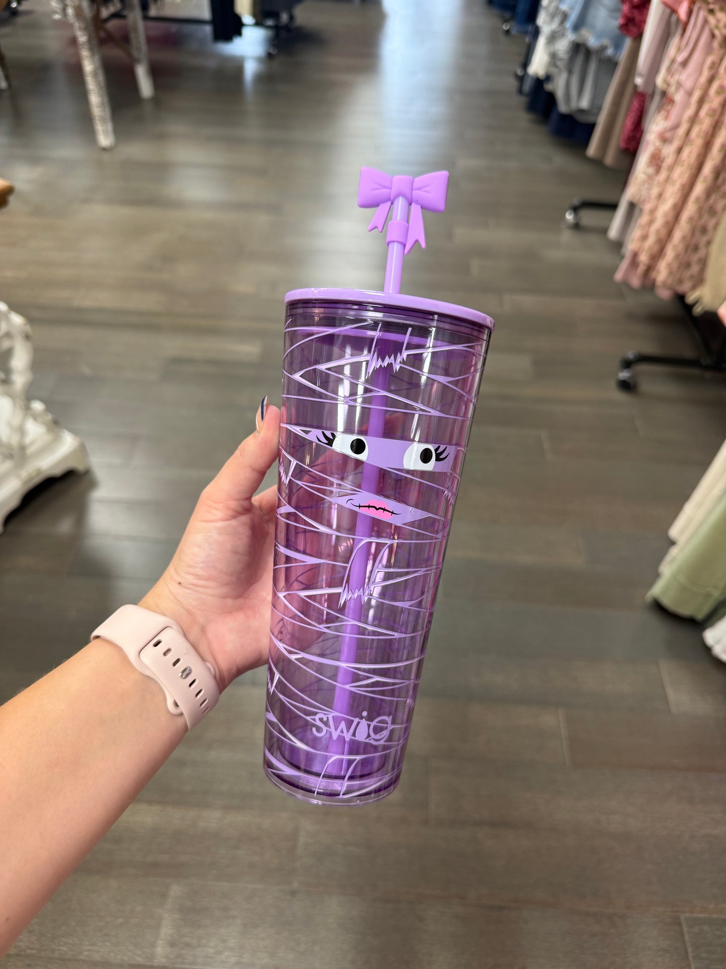 Boo Crew Mummy Plastic 24oz Tumbler