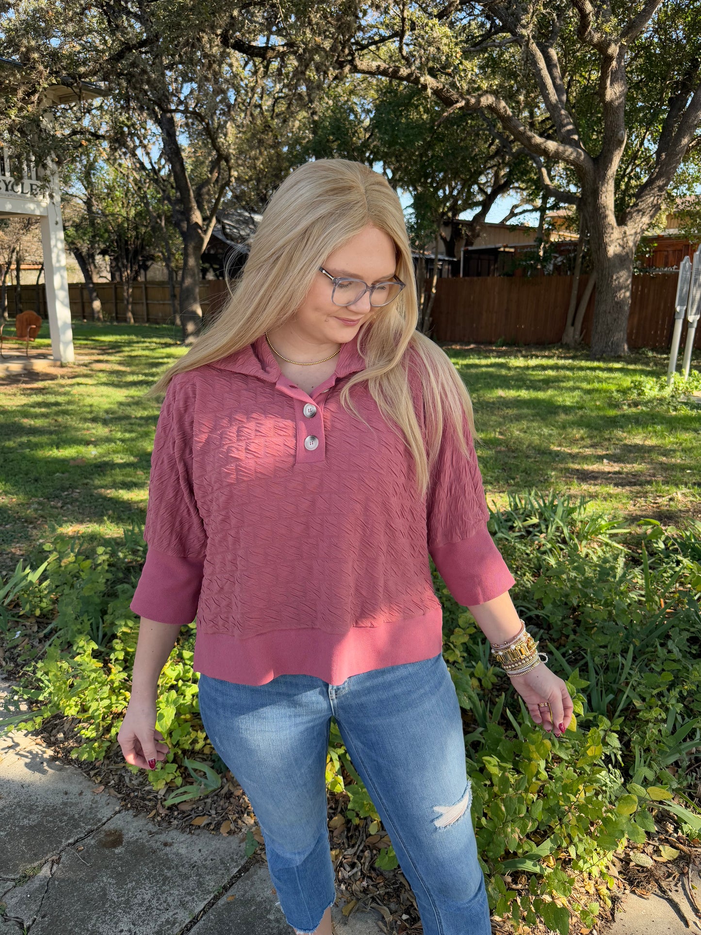 Uncharted Waters top - mauve