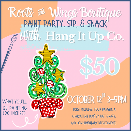 OCTOBER 12th 3PM PAINT PARTY