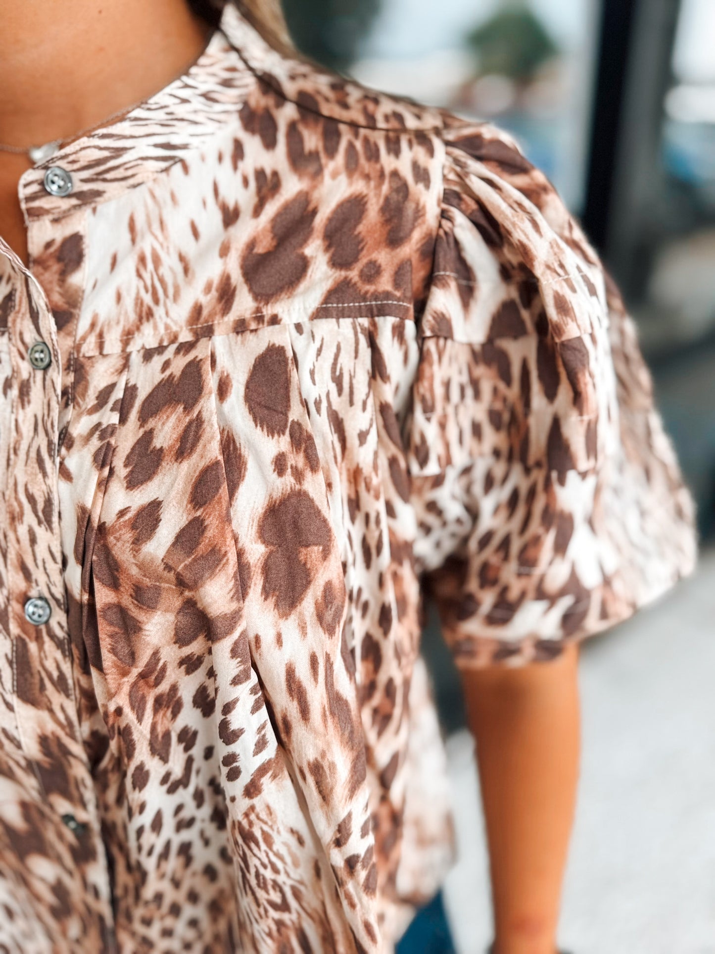 Melissa Leopard Top