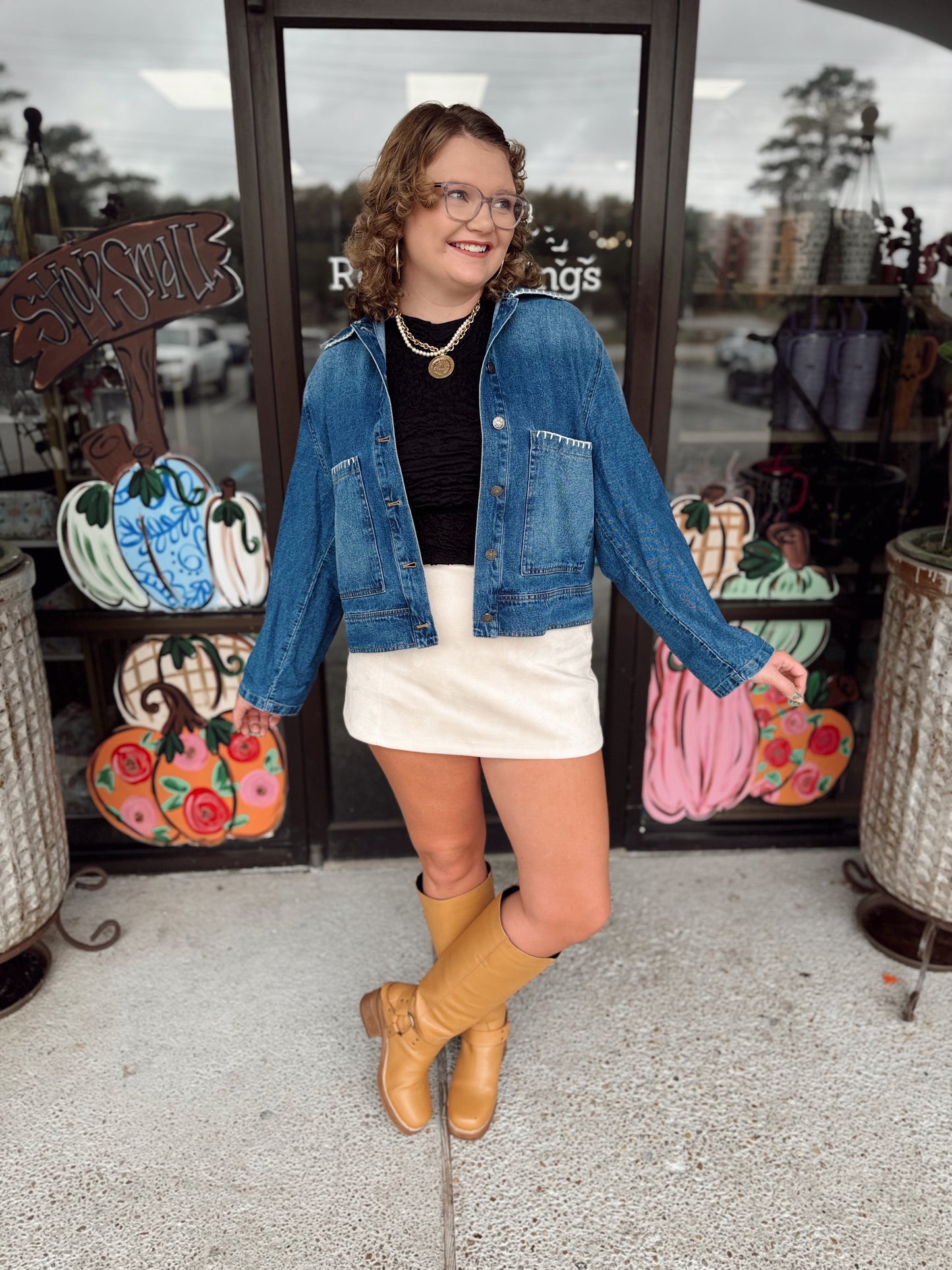 Blanket Stitch Denim Jacket
