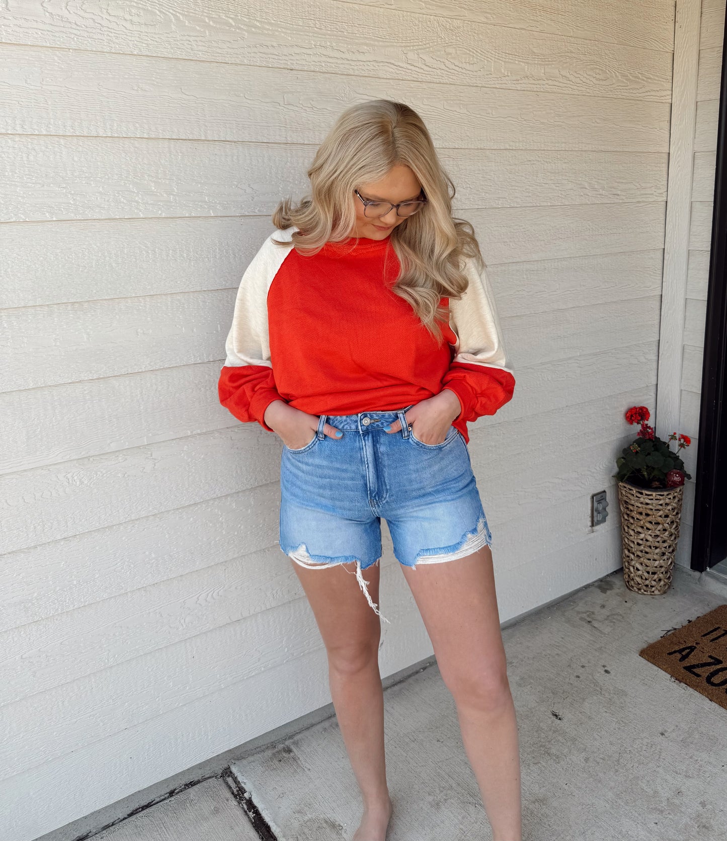 Look Over Here Top - Red Mix