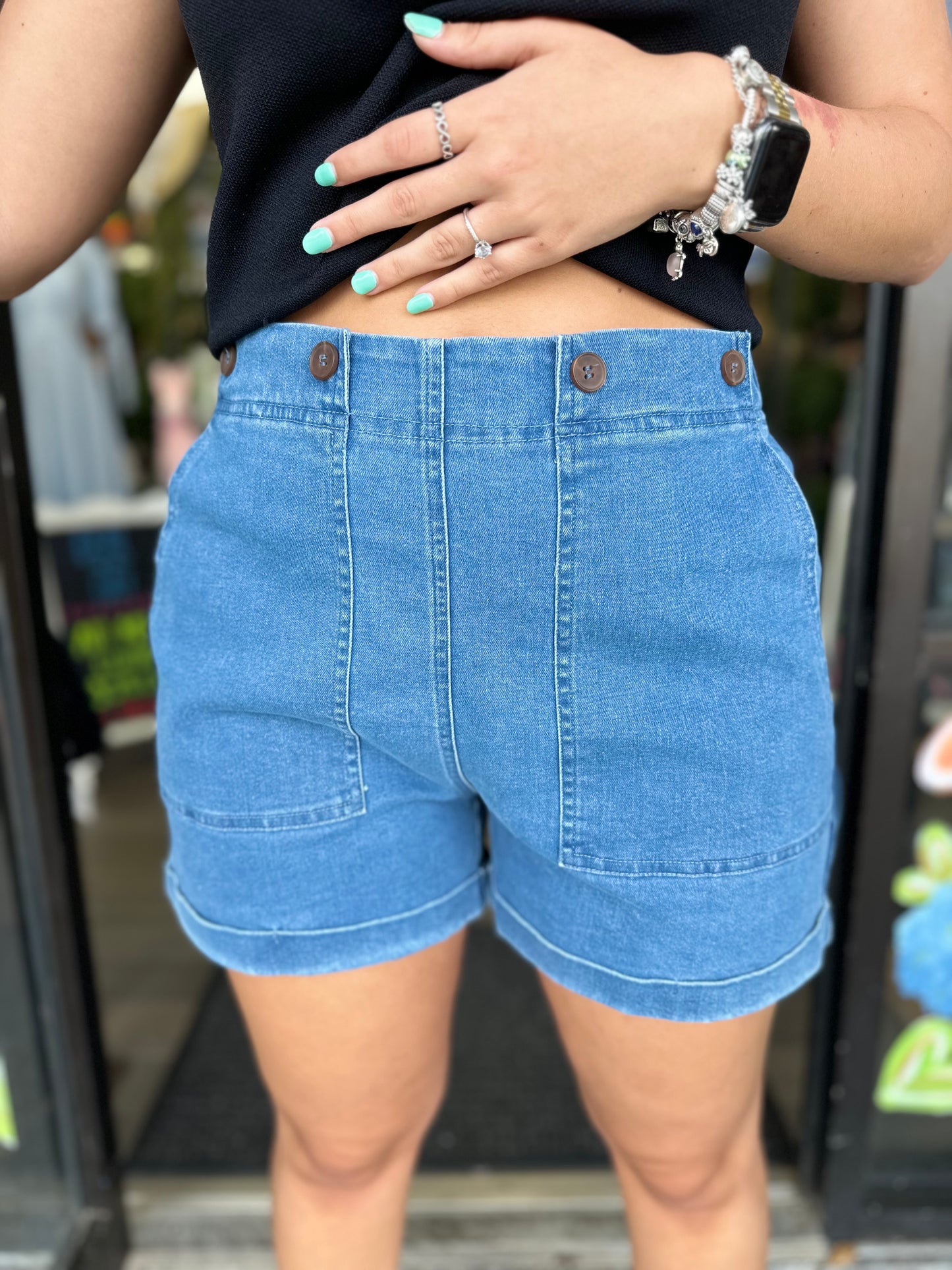 Cargo Denim Shorts