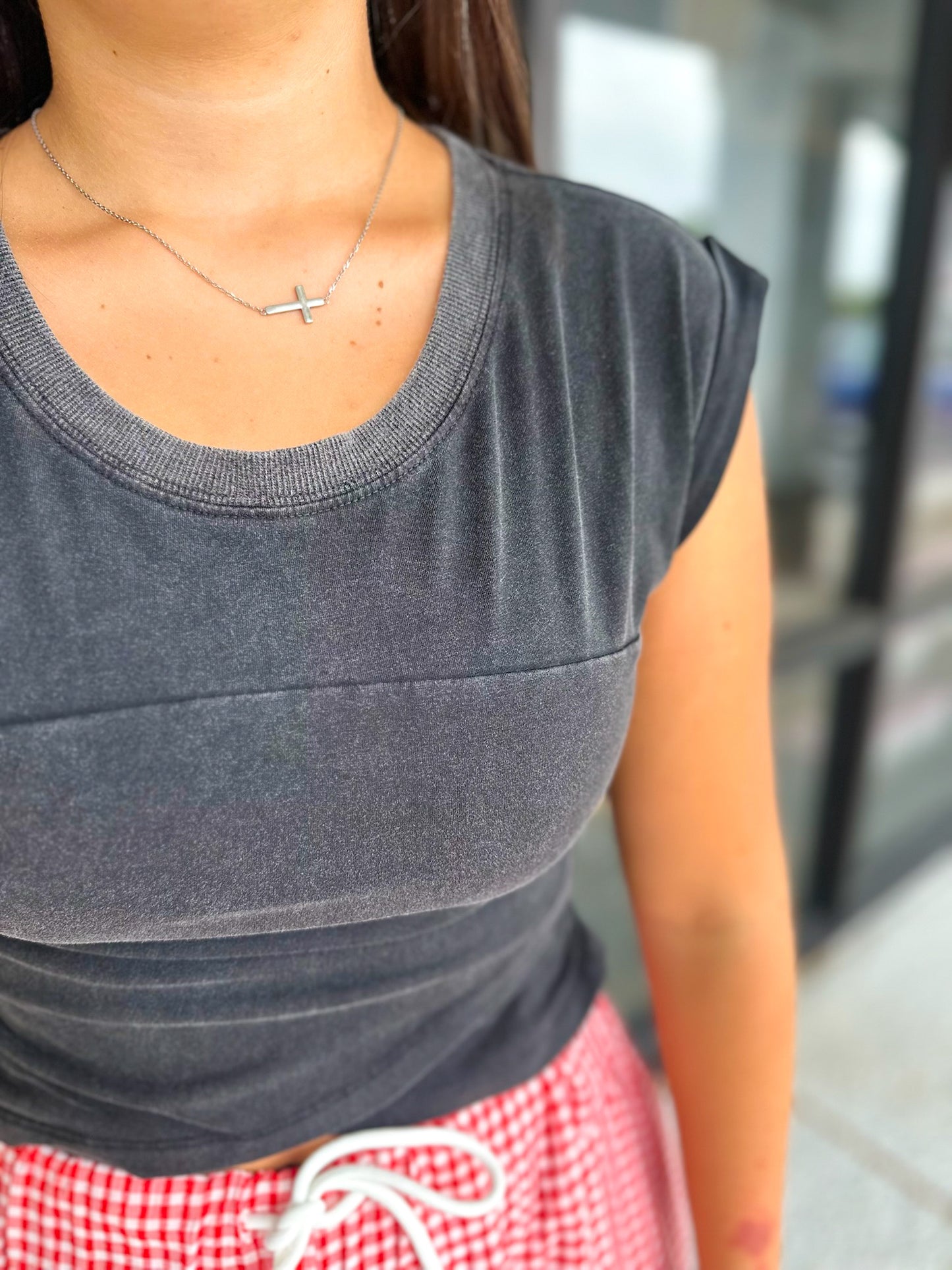 Finish Set Top only - acid wash black