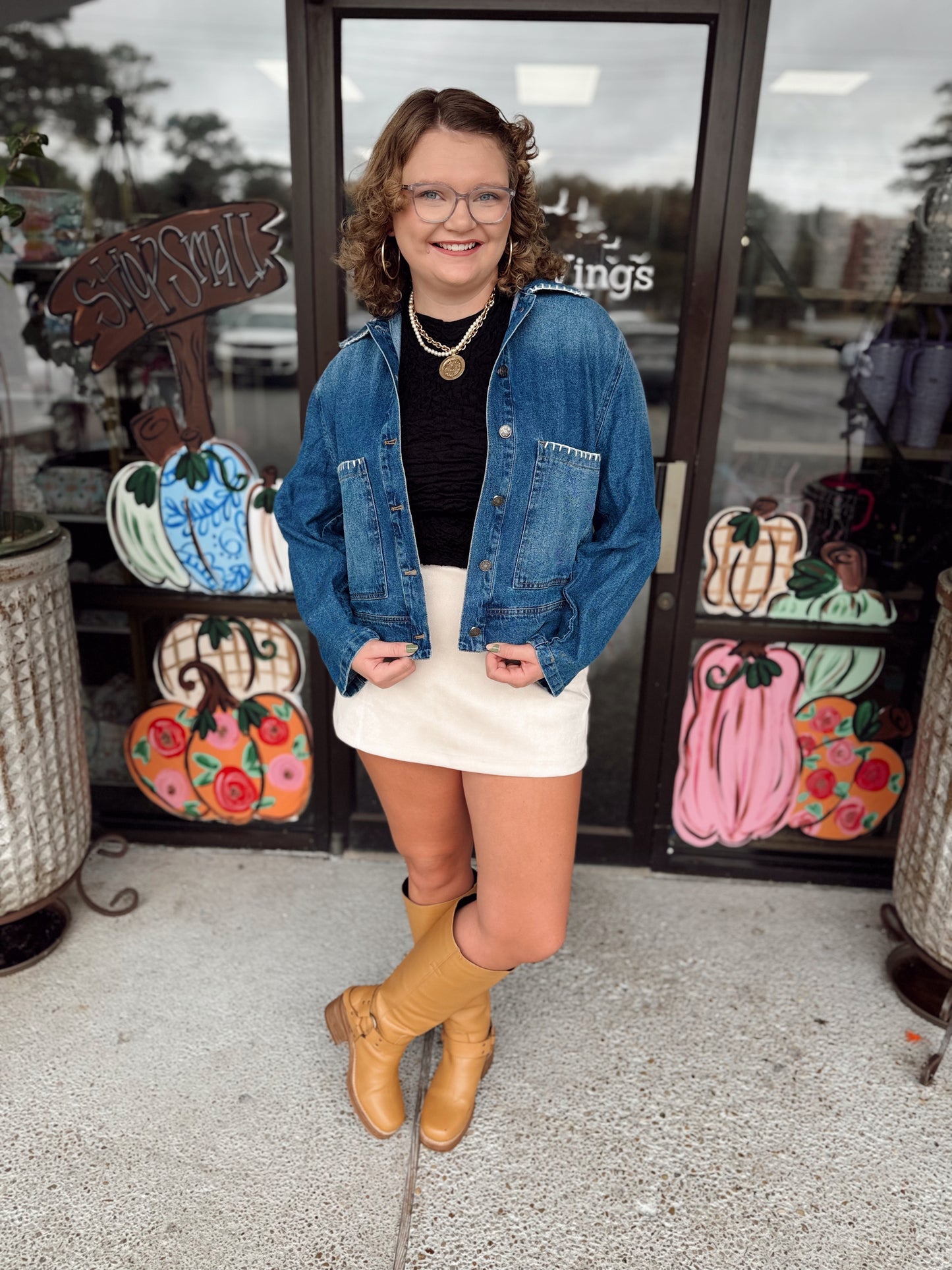 Blanket Stitch Denim Jacket