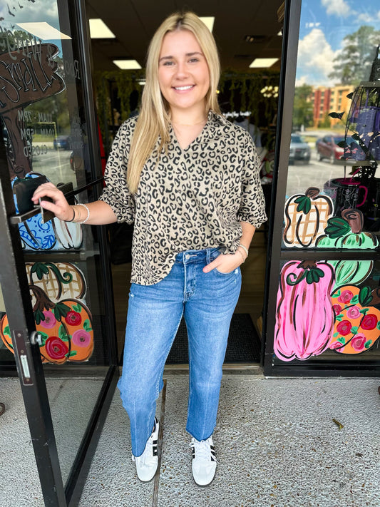 Jackie Top-Oatmeal Animal