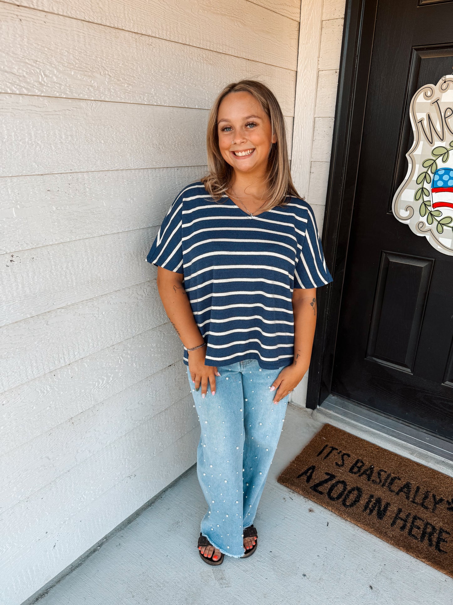 Hilary Top - Navy