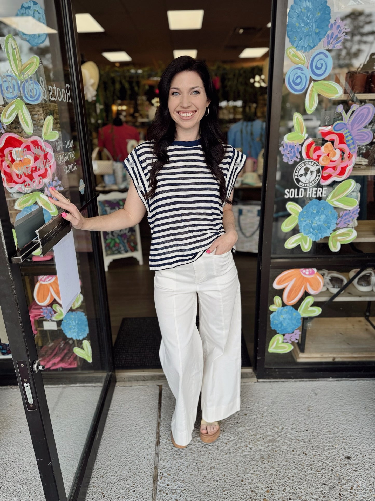 Nautical Kiss Top - Navy