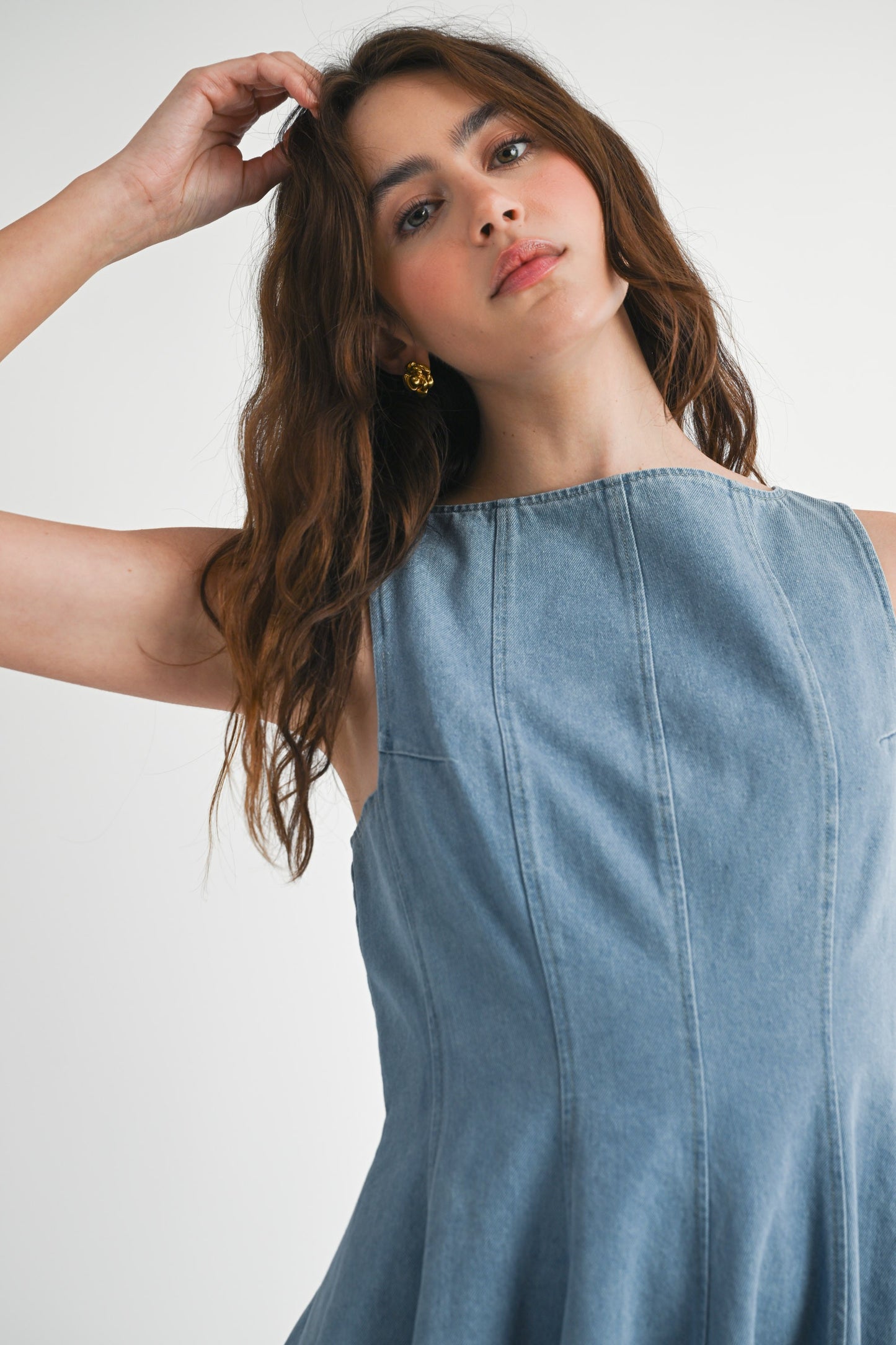 Here I Come Denim Mini