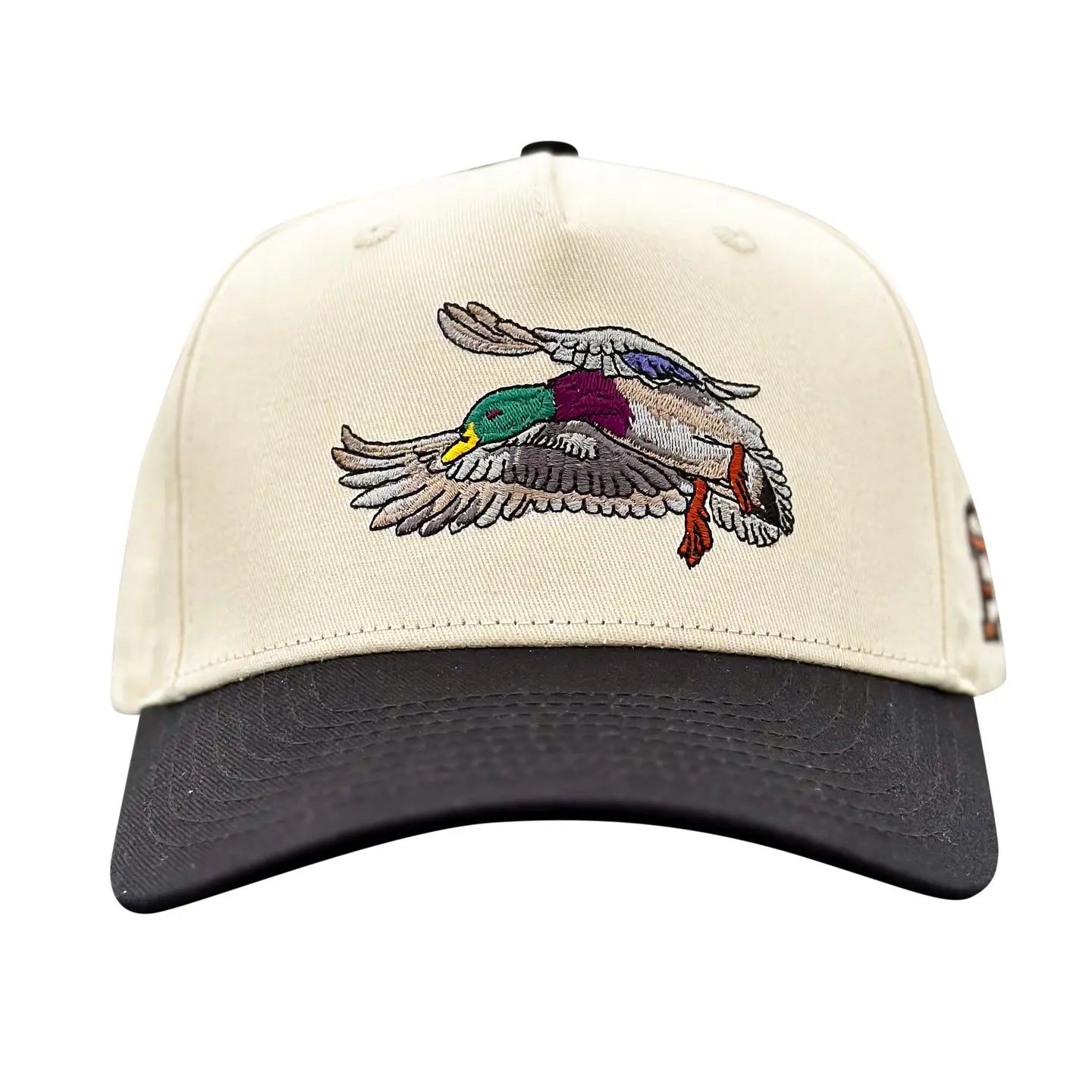Cream/Black Mallard trucker